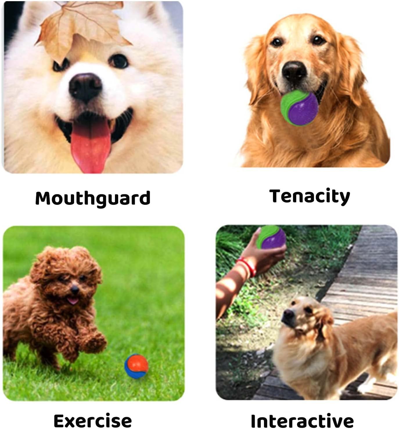 Detalle 2 de Sricam 6Pcs Squeaky Dog Ball 6.5cm
