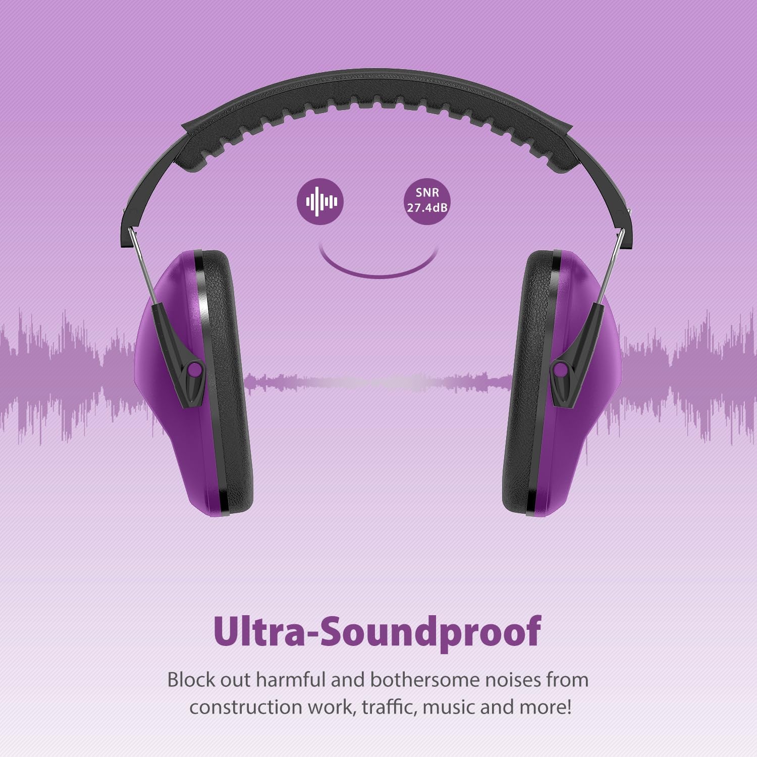 Detalle de Dr.meter EM100 children's ear defenders SNR 27 dB