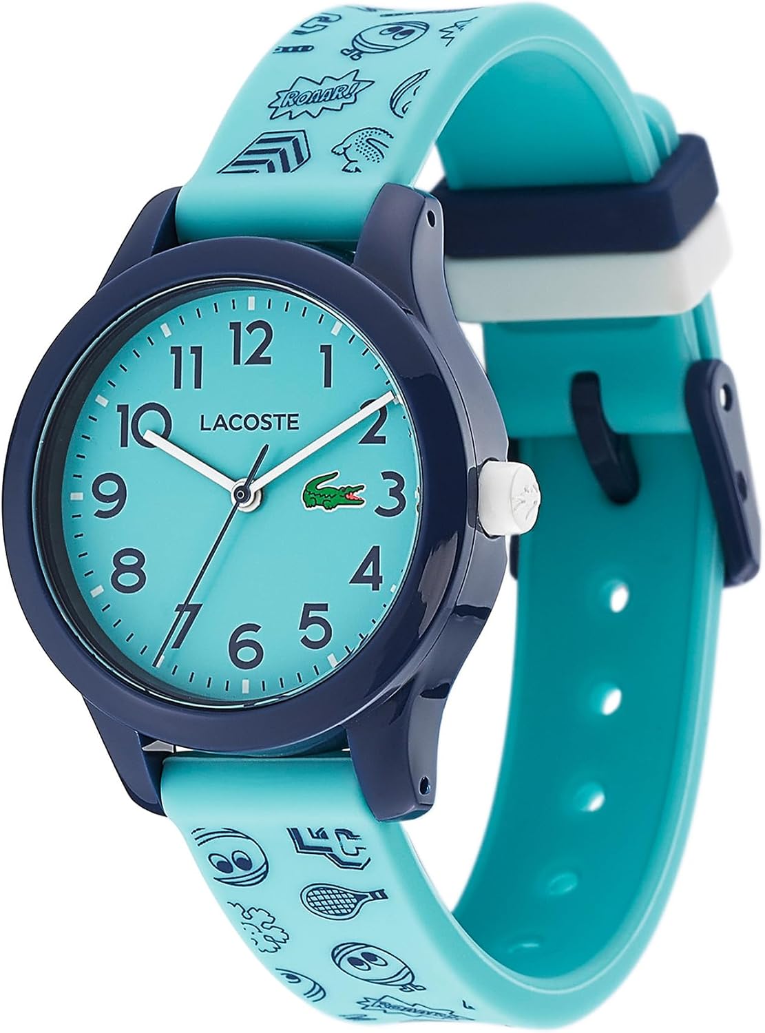 Detalle 2 de Lacoste LACOSTE.12.12 KIDS 2030013 Analogue Quartz Watch with Turquoise Silicone Strap