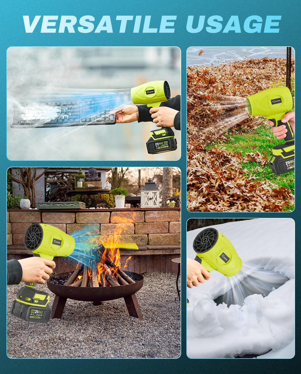 Thumbnail 4 de Saker Cordless Leaf Blower 180,000 RPM ๐