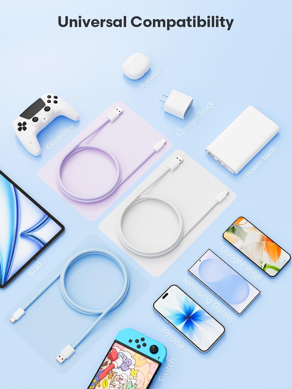 Thumbnail 6 de Senetem USB C Cable 3FT 3-Pack USB-C charger cord