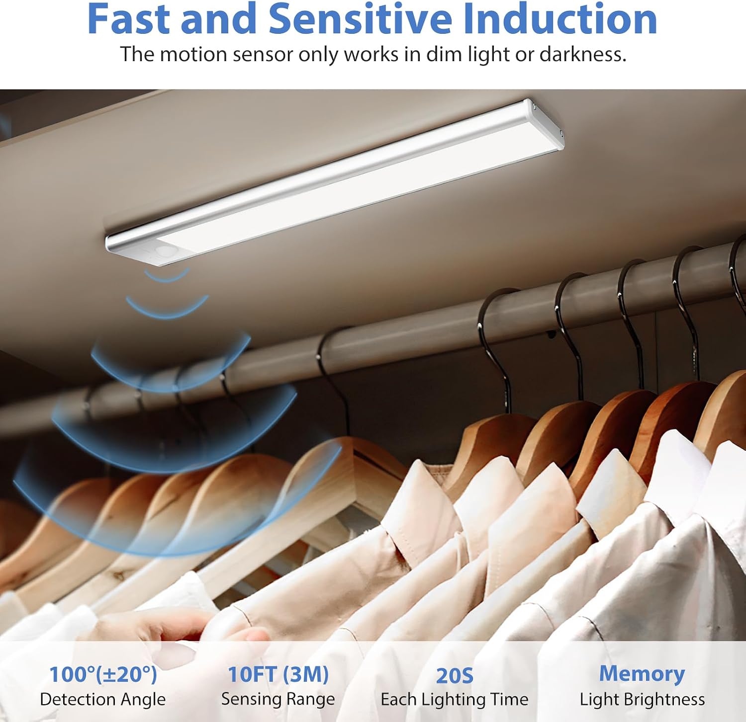 Detalle 2 de Ylatoial Luce armadio LED con sensore e dimmer