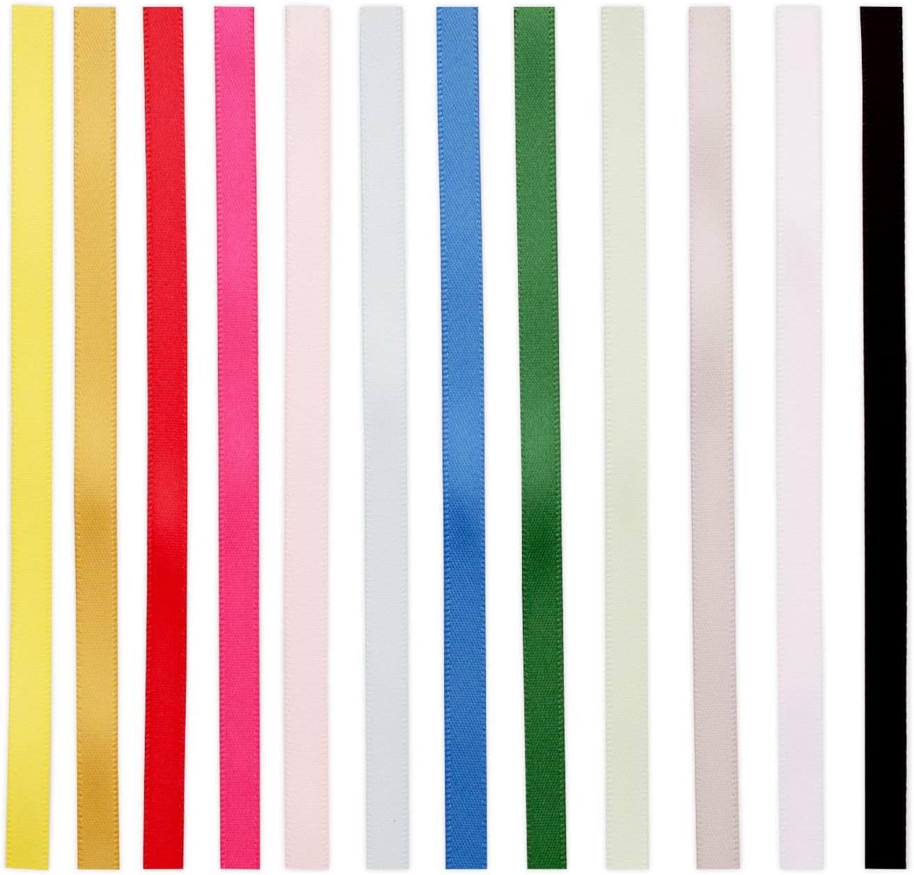 Thumbnail 2 de Vaessen Creative Ruban Satin – 12 couleurs, 20 m × 6 mm – Bolduc de couture