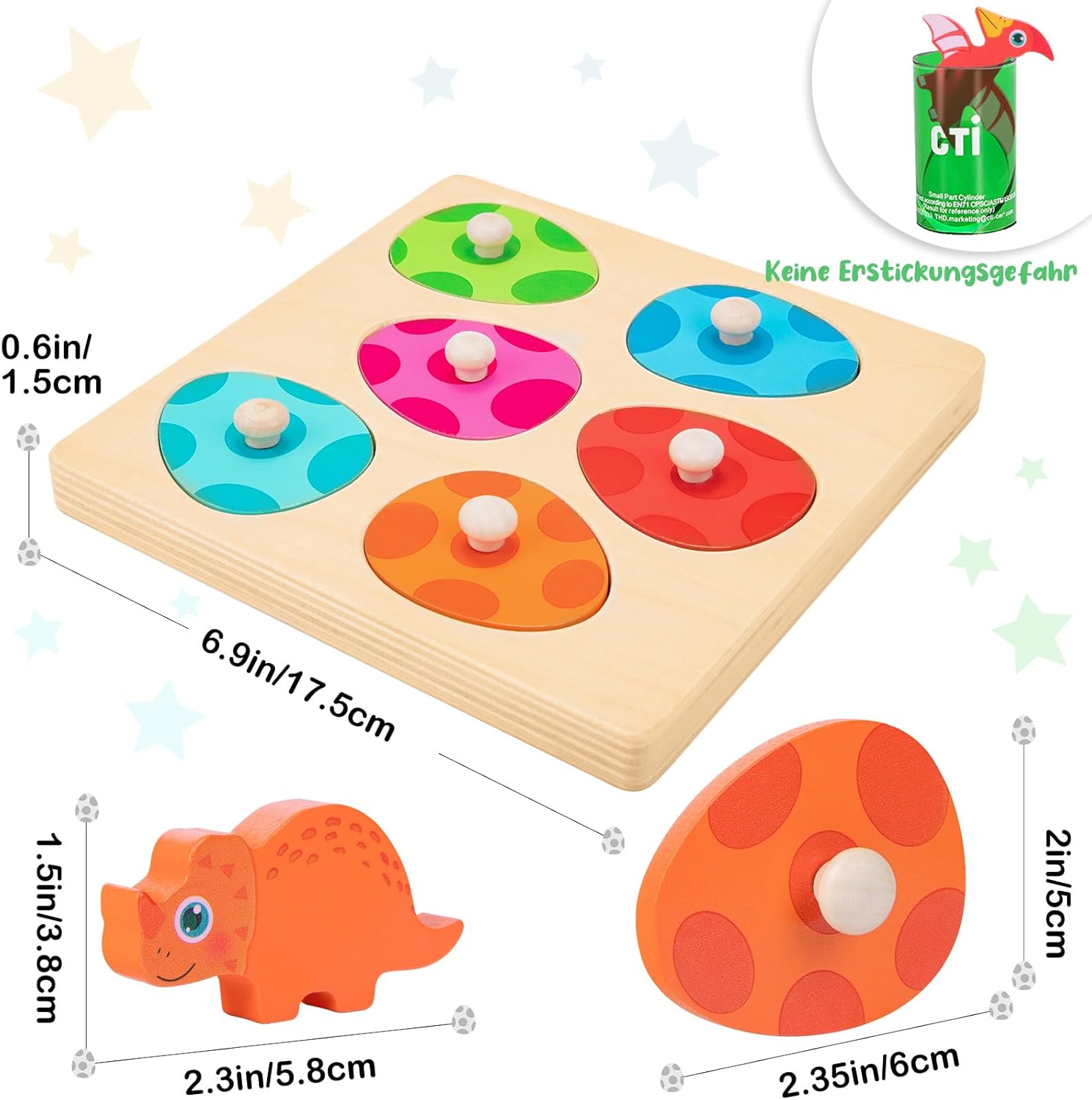 Detalle 1 de LZDMY dinosaur Montessori puzzle toy set