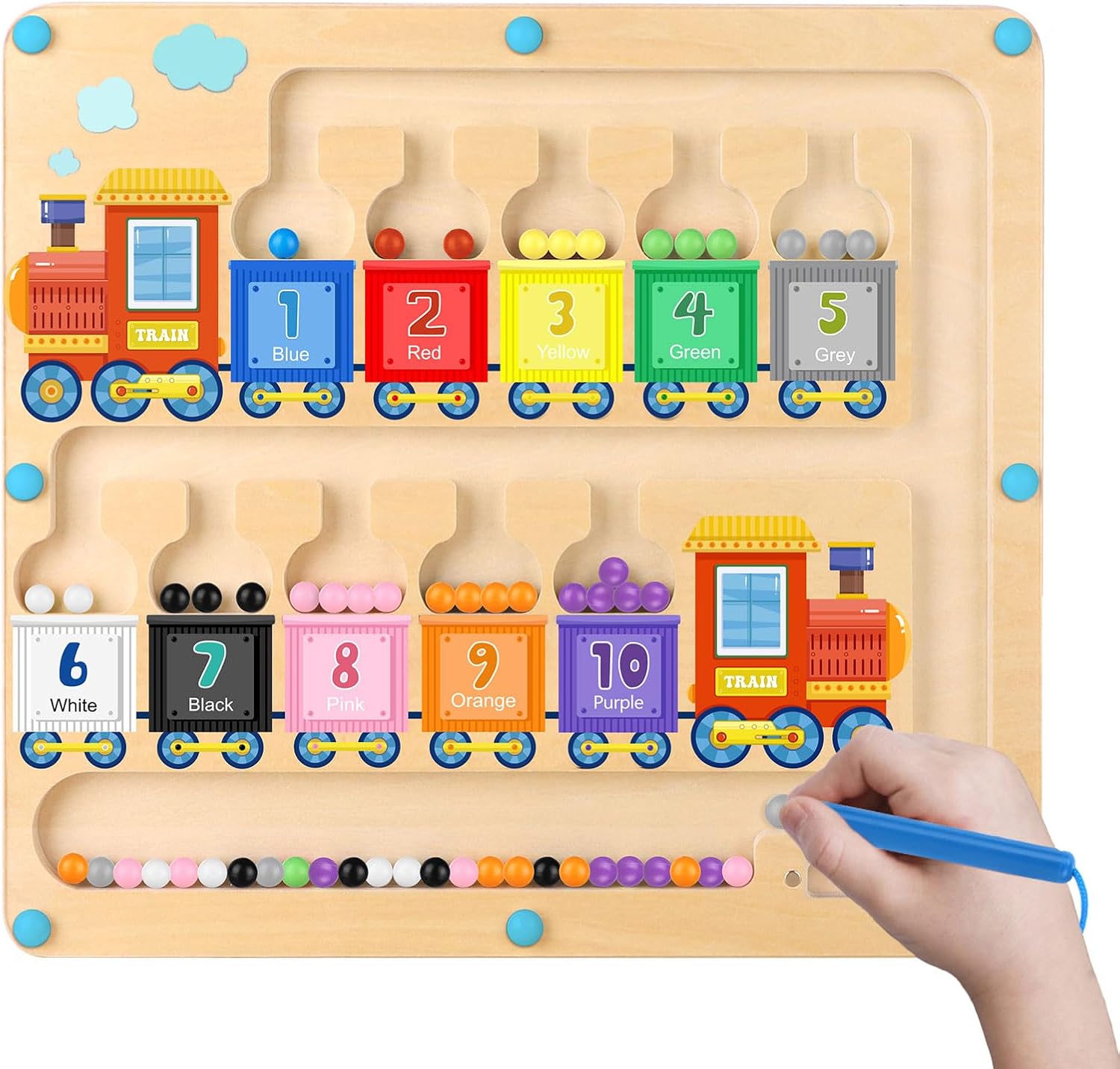 Detalle de Konijiwa magnetic colour and number maze