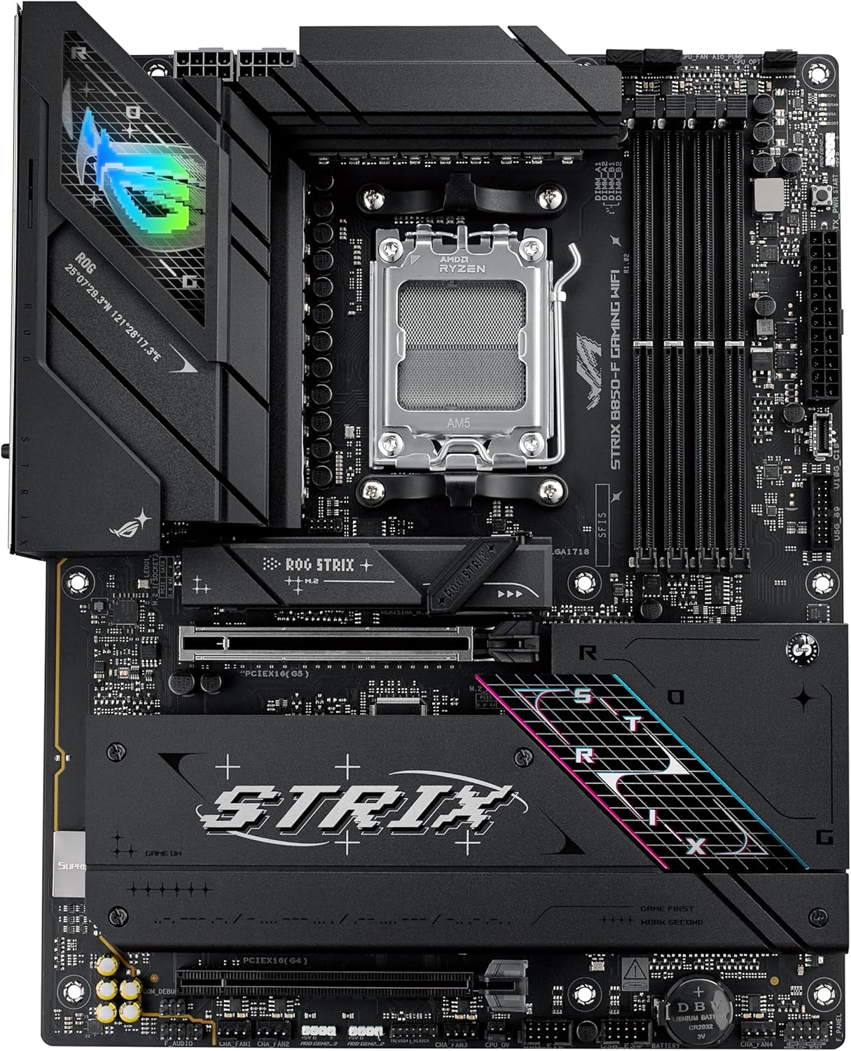 Detalle 2 de ASUS ROG Strix B850‑F Gaming WiFi motherboard with PCIe 5.0