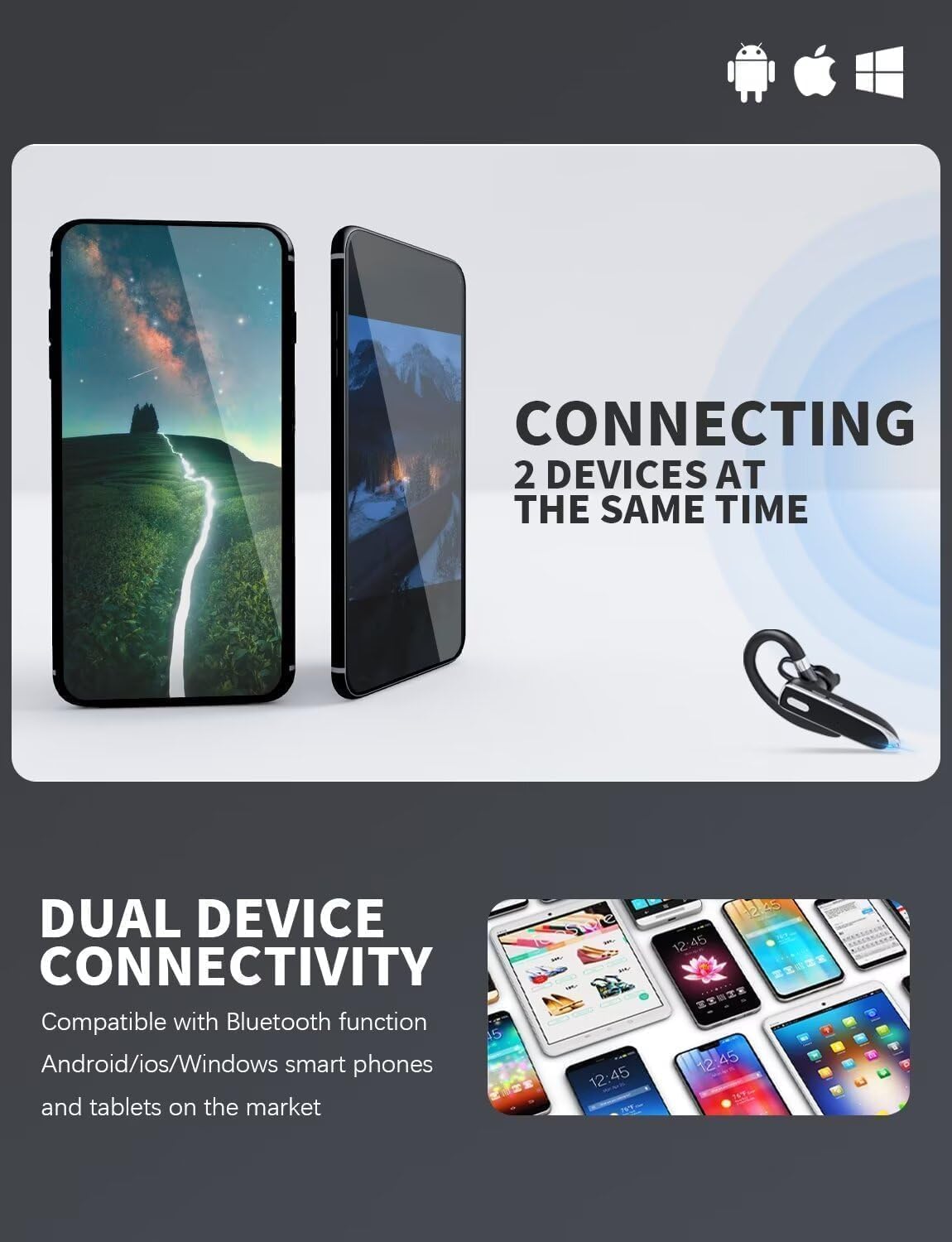 Thumbnail 6 de Bluetooth business headset with mic, 100H