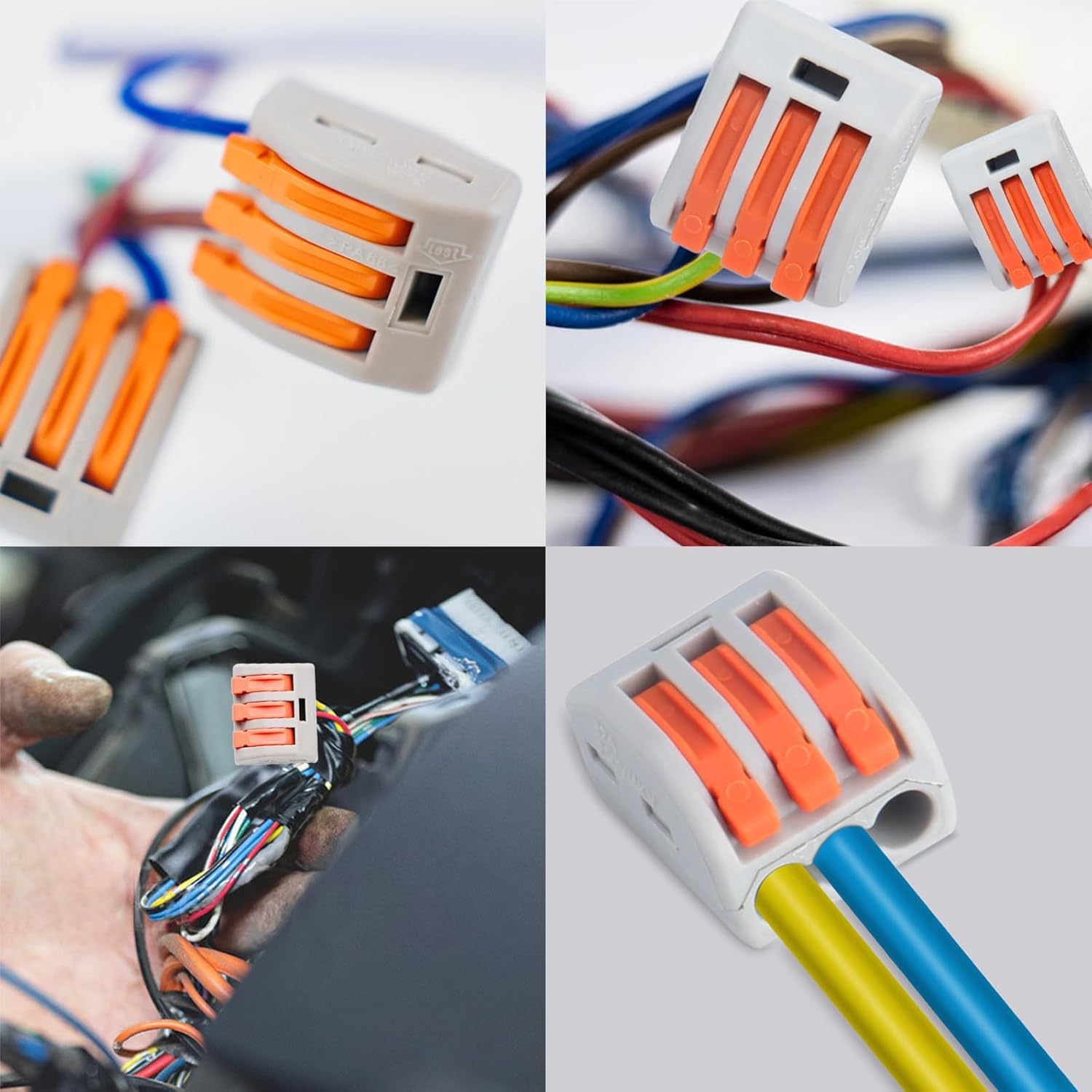 Thumbnail 6 de Connecteurs électriques PCT-213 à 3 voies de Preciva – réutilisables, anti-feu, 4KV, 50 pièces