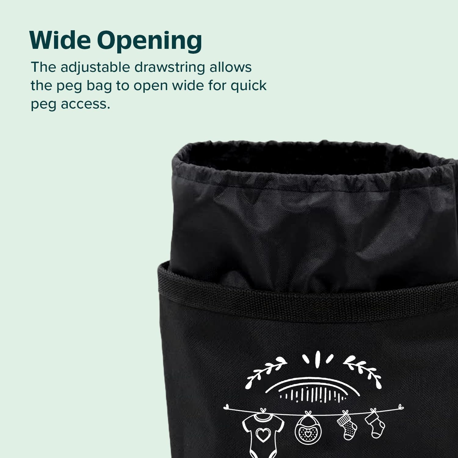 Thumbnail 3 de Clothes Peg Bag for Washing Line 300 Peg Capacity