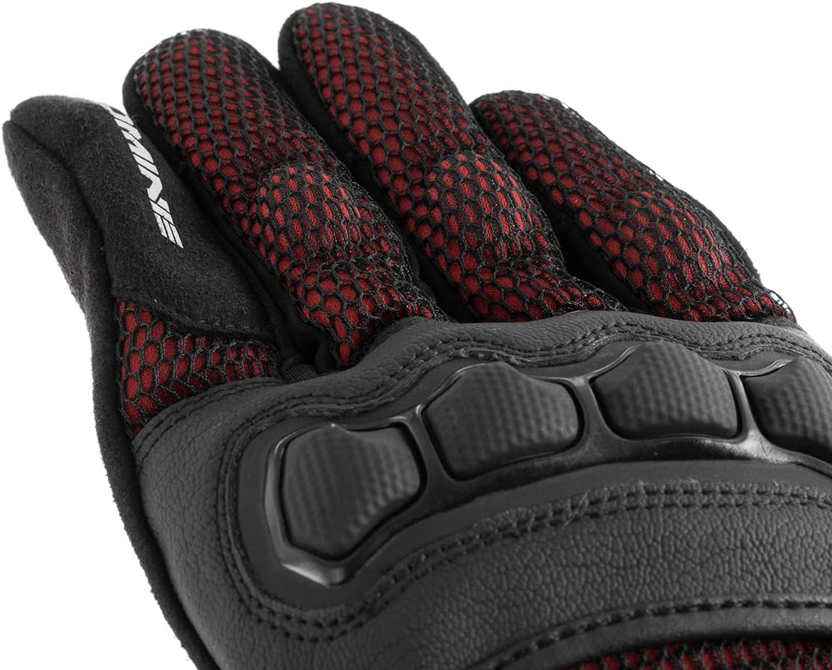 Detalle de コミネ GK-2153 バイク用メッシュグローブ レッド M タッチパネル対応・ナックルガード付き