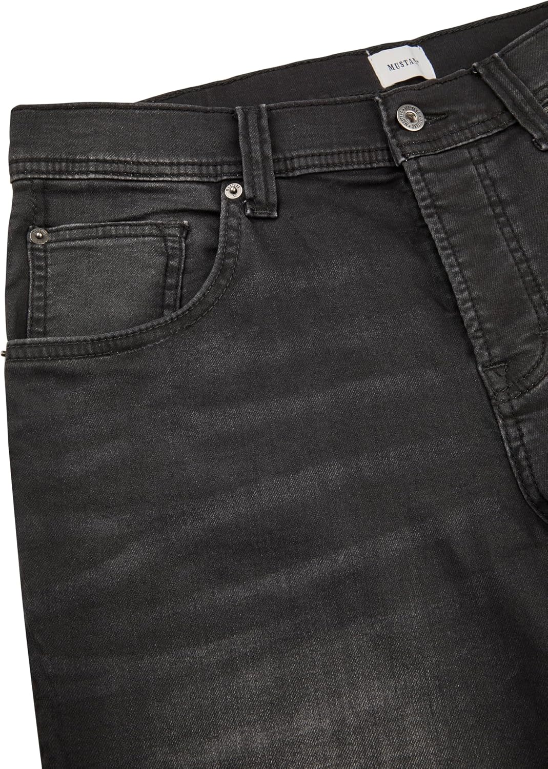 Detalle de MUSTANG Jeans Shorts Herren Stretch – Regular Fit, Kurz, Sommer-Denim