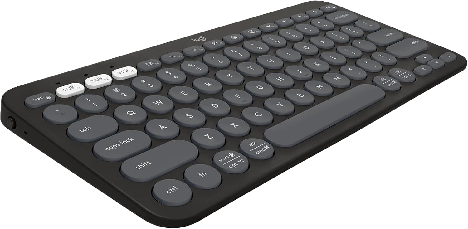 Detalle de Logitech Pebble Keys 2 K380s Bluetooth Keyboard, Compact, 3-Device Switching