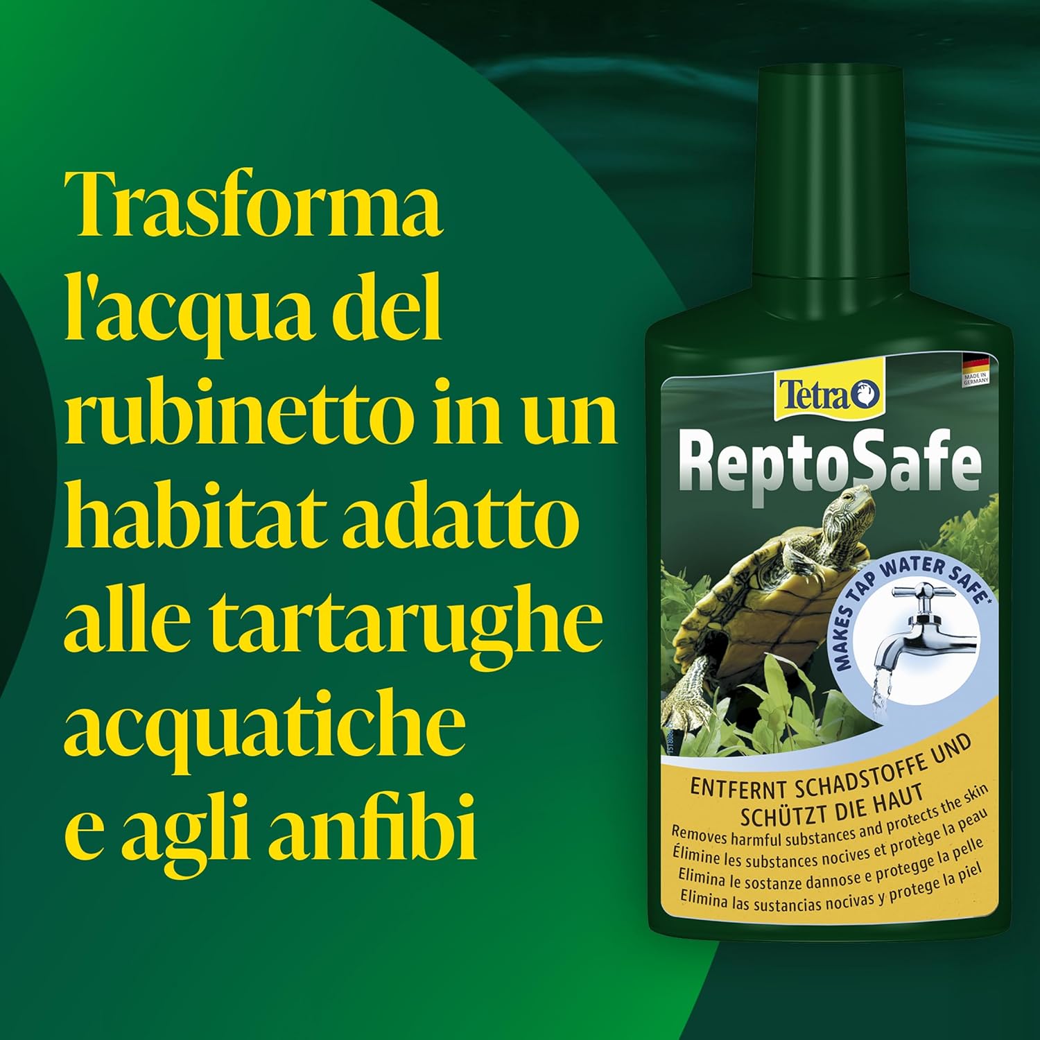Detalle de Tetra ReptoSafe 250 ml: acqua sicura per tartarughe e anfibi acquatici