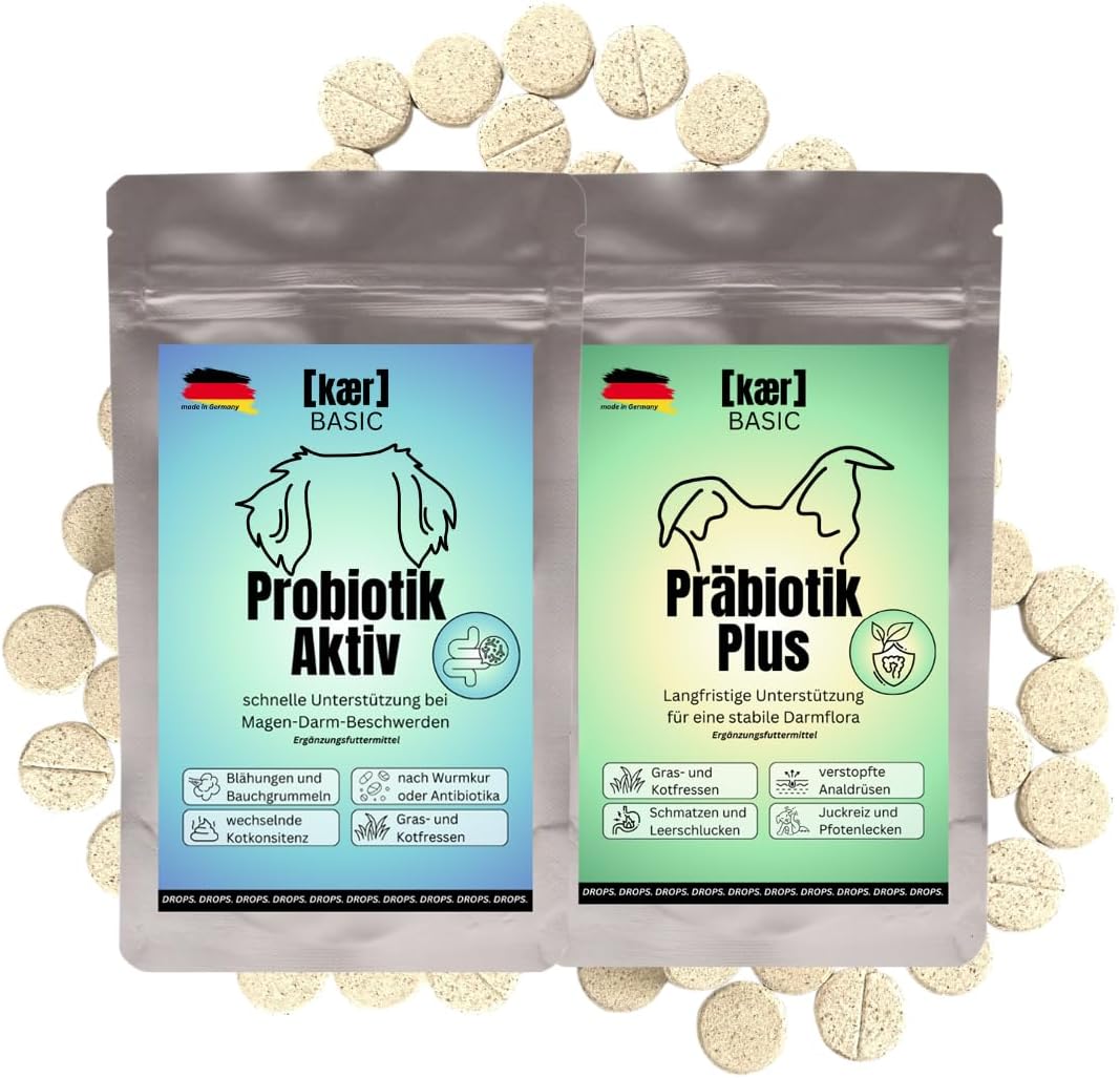 Detalle de kaer basic Probiotik Aktiv für Hunde – lebende Darmbakterien in Drops für Darmsanierung & Aufbaukur
