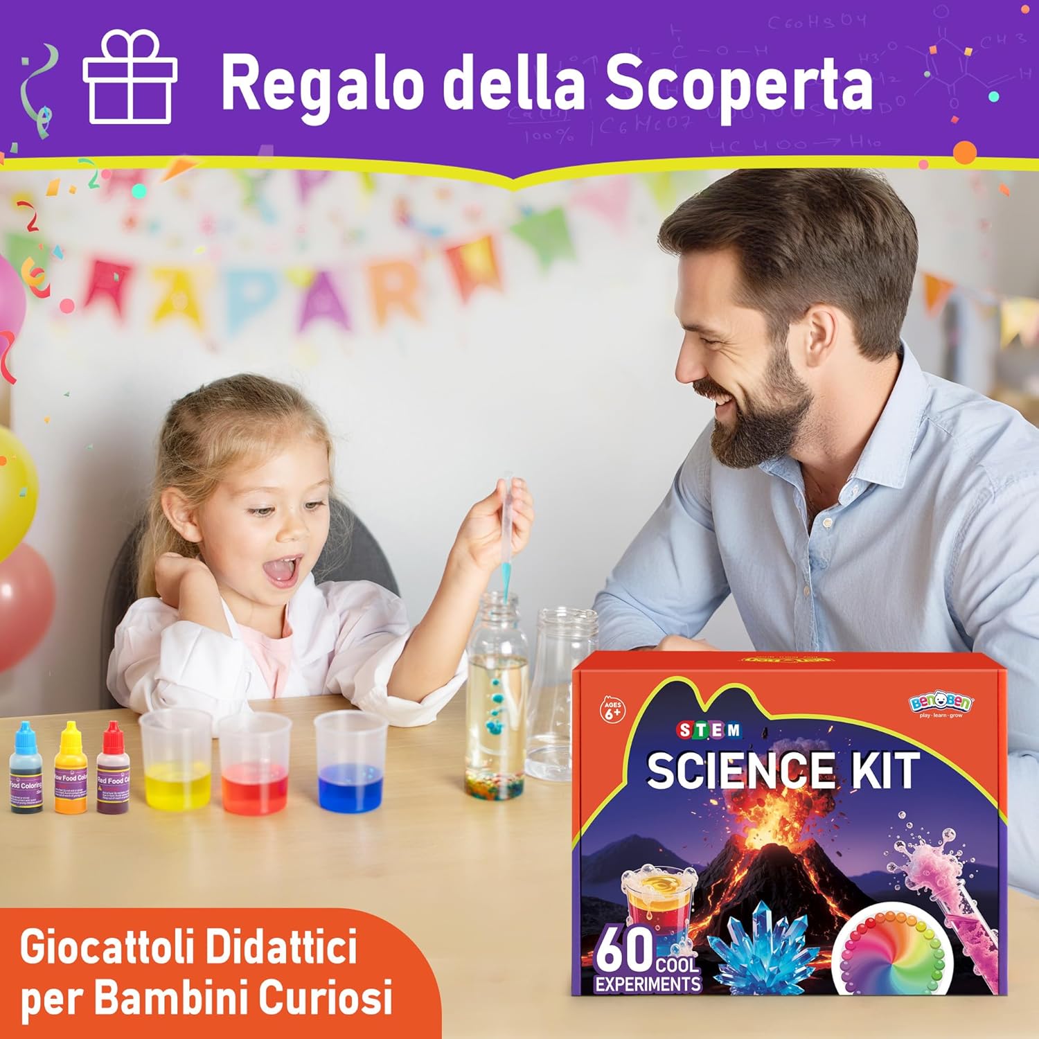 Thumbnail 6 de BenBen 60+ Esperimenti per Bambini dai 6 Anni in su – Kit Scientifico Educativo