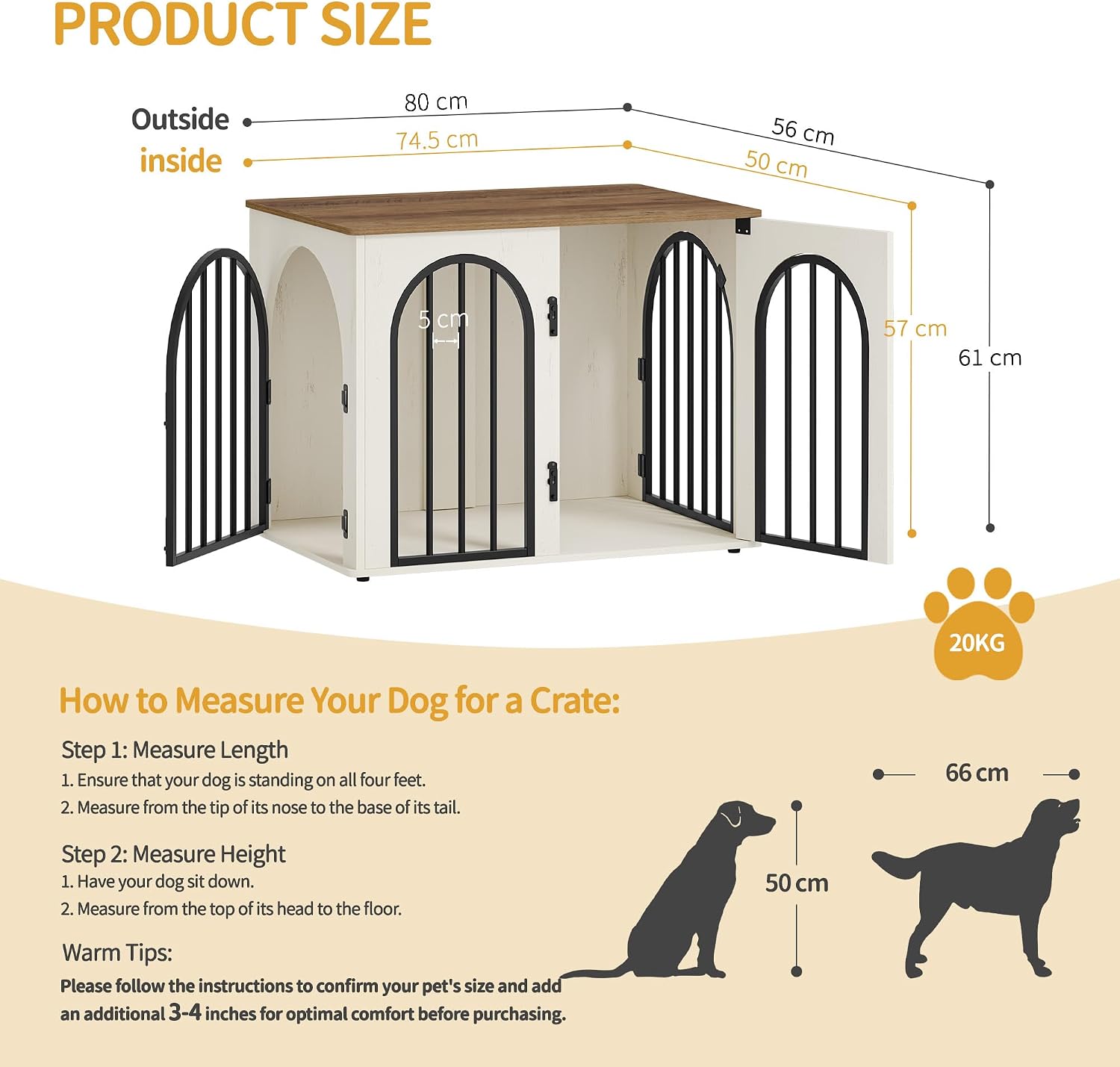 Detalle 2 de Hzuaneri 80cm cage pour chiens