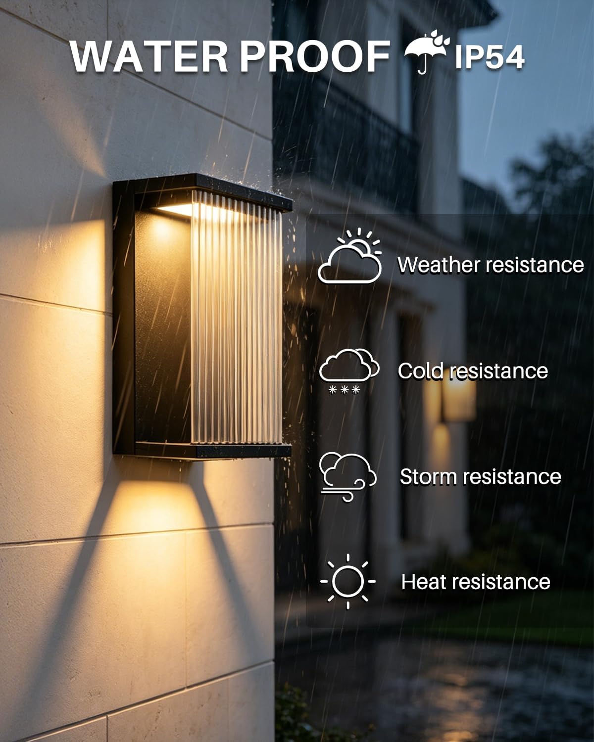 Thumbnail 2 de EBION LED Outdoor Wall Lights: 9W 3000K IP54 Aluminium Wall Lantern