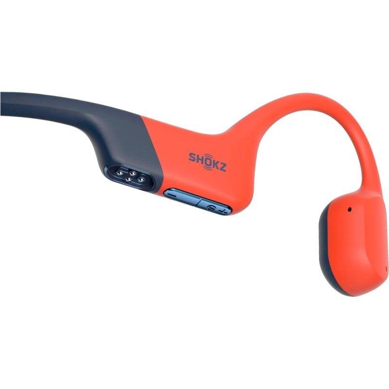 Detalle de Auriculares Shokz OpenSwim Pro inalámbricos Bluetooth 5.4 rojos resistentes al agua