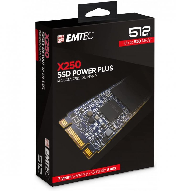 Detalle 1 de Emtec X250 Power Plus SSD 512 GB M.2 SATA 3