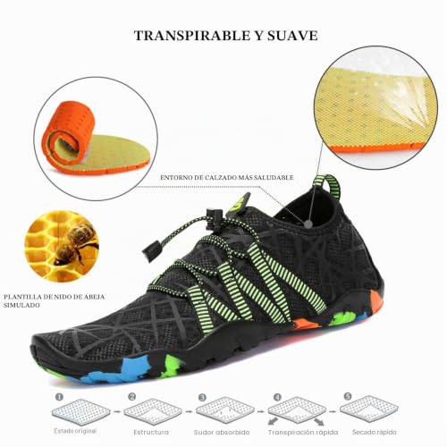 Thumbnail 3 de SAGUARO Escarpines: zapatillas de agua antideslizantes para playa, piscina y natación