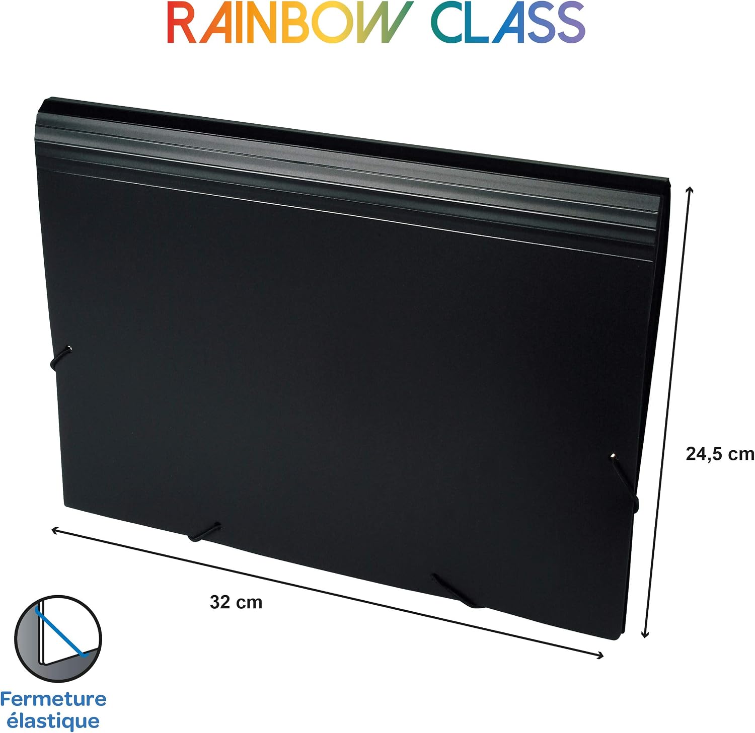 Detalle 2 de Viquel Rainbow accordeonmap A4 van polypropyleen met elastische sluiting