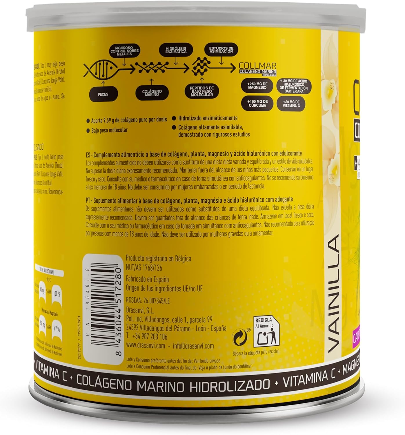 Thumbnail 2 de Drasanvi COLLMAR Colágeno Marino 300g 🍶