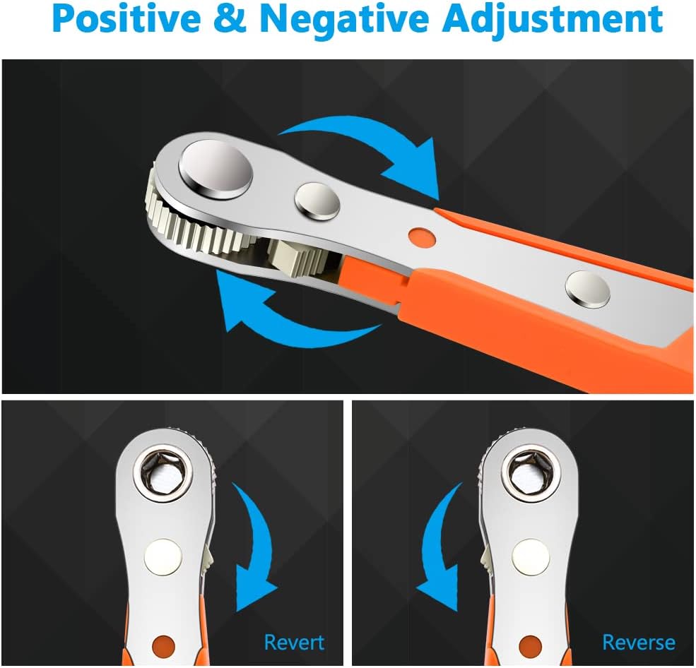 Thumbnail 5 de OSDUE Mini chiave a cricchetto magnetico 1/4" con punte PH/PZ/T e design ad angolo retto