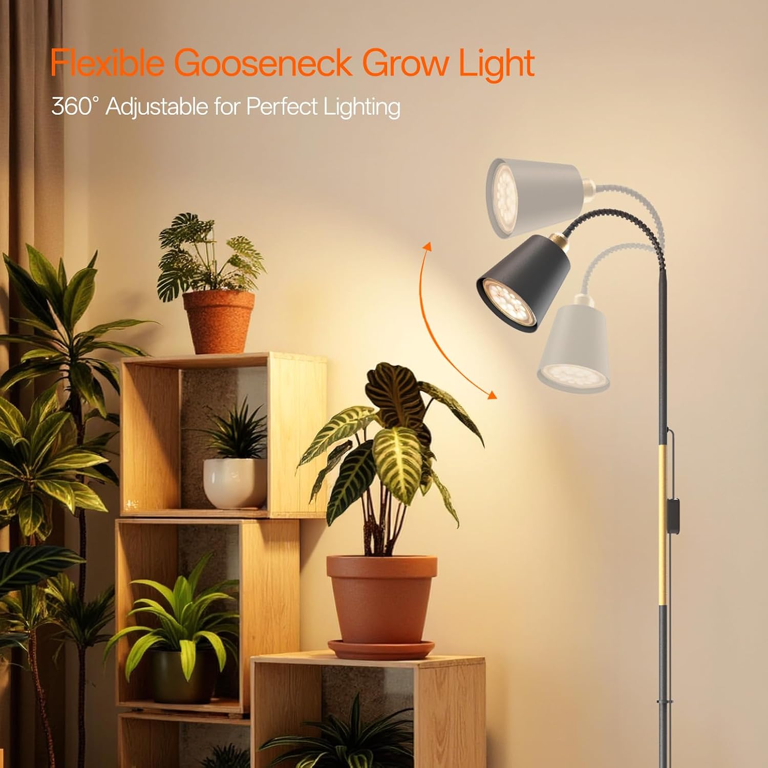 Detalle de Bstrip F11 BP-F073 65-Inch Standing Grow Light, 18W Full-Spectrum LED
