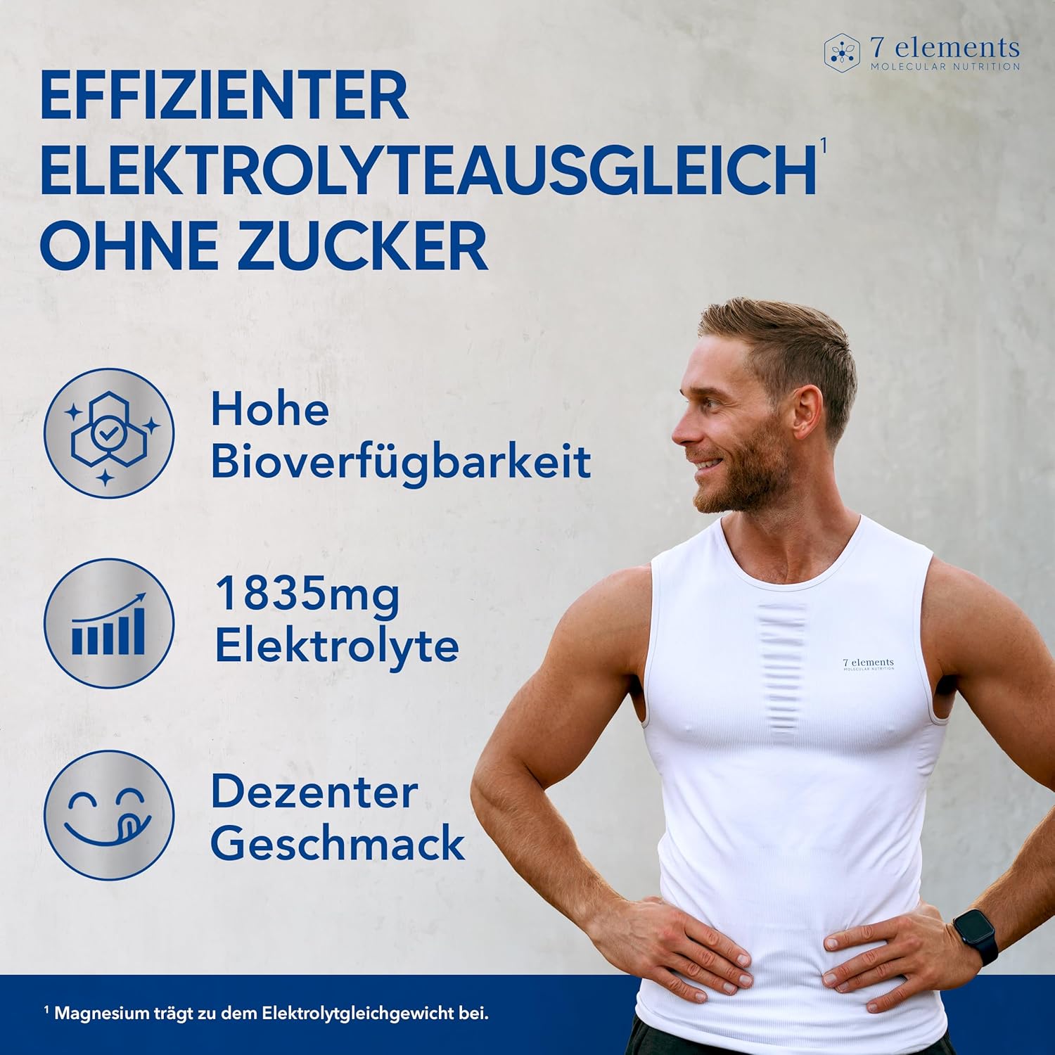 Detalle de Elektrolyte PUR – Isotonisches Getränk ohne Zucker, 210 g (30 Portionen) – Keto-kompatibel, vegan, laborgeprüft