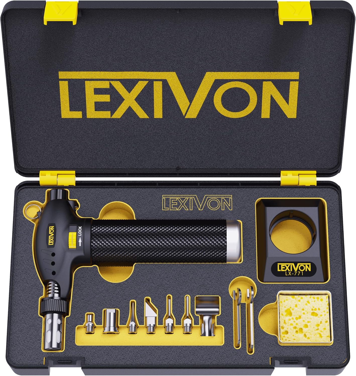Detalle de LEXIVON LX-771 Butane Torch Kit with Self-Ignition and Adjustable Flame