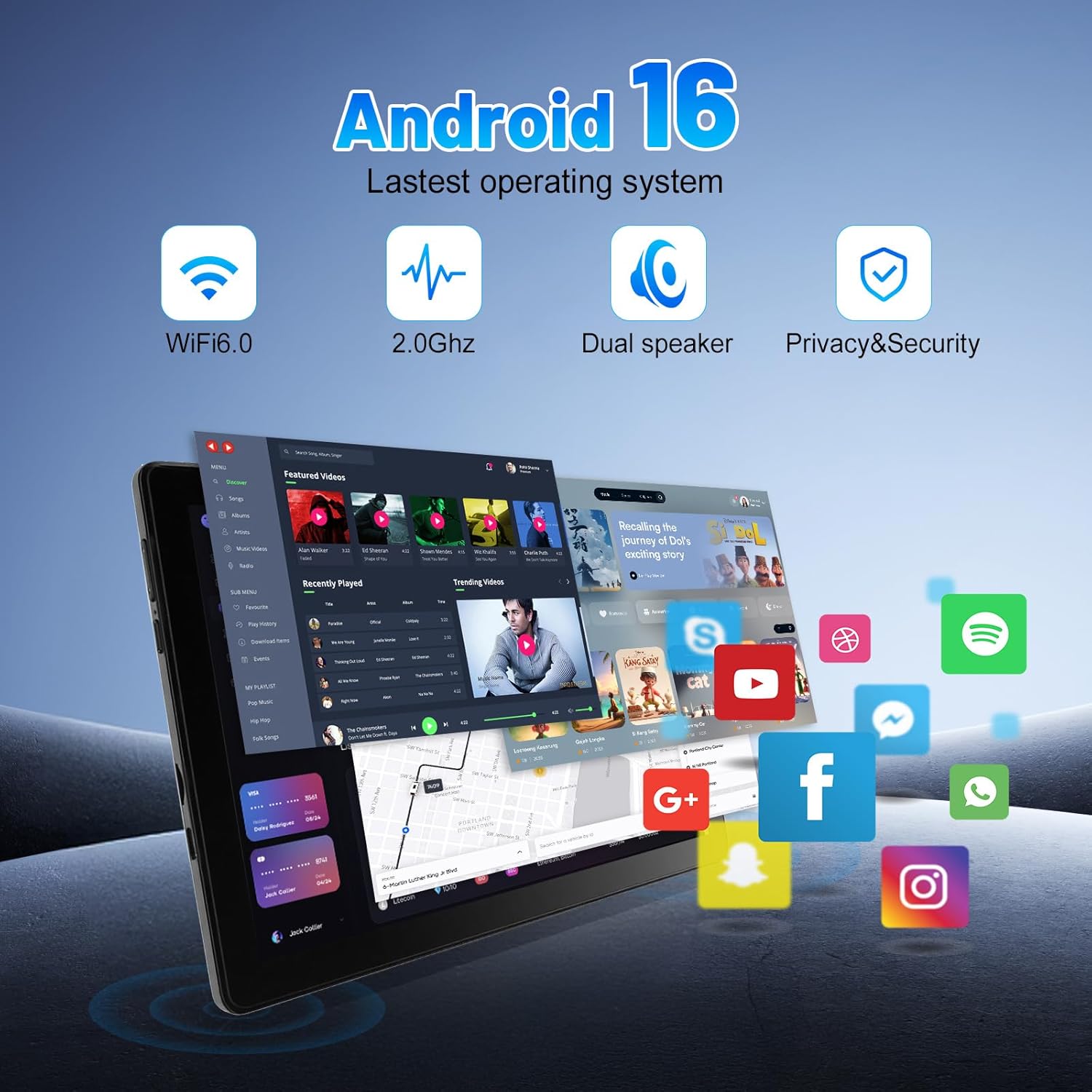 Thumbnail 2 de MUISOO 11-inch Android Tablet with Keyboard and Accessories (256GB + 1TB Expand)