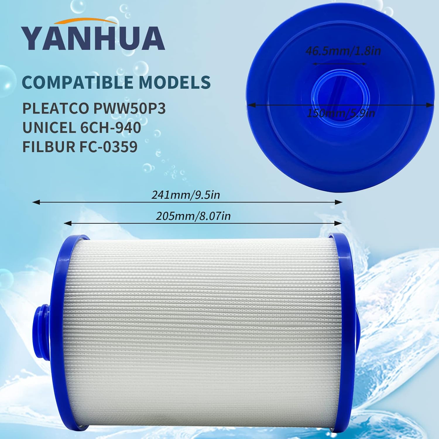 Detalle 2 de PWW50 Spa Filter replacement for Unicel 6CH-940