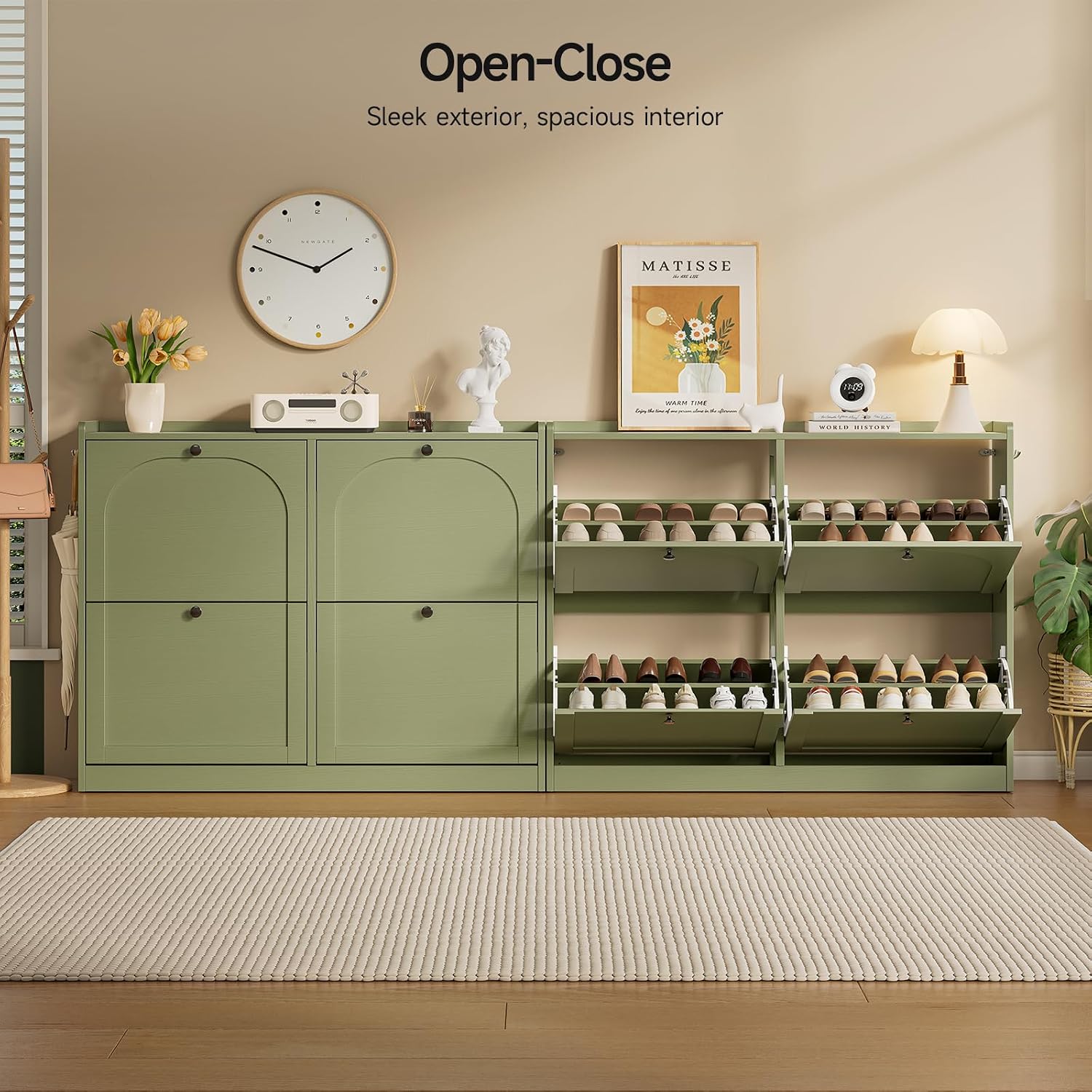Thumbnail 6 de ONBRILL Shoe Cabinet with 4 Flip Drawers