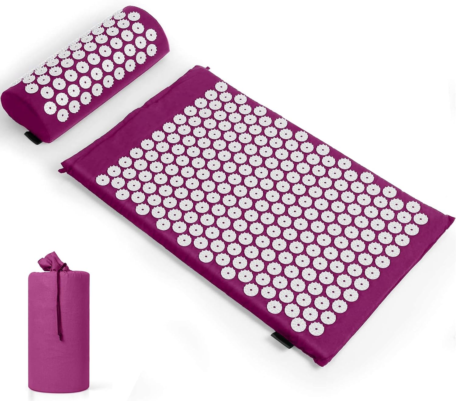 Akupressurmatte Set Purple mit Kissen 62 × 38 cm