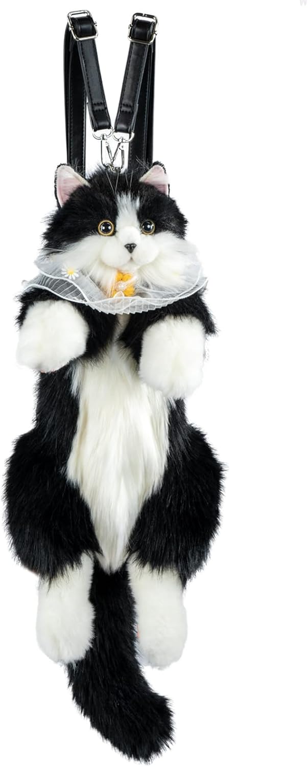 Thumbnail 6 de Chongker Plüschtier Katze Rucksack – Realistische Katzenform, handgefertigt