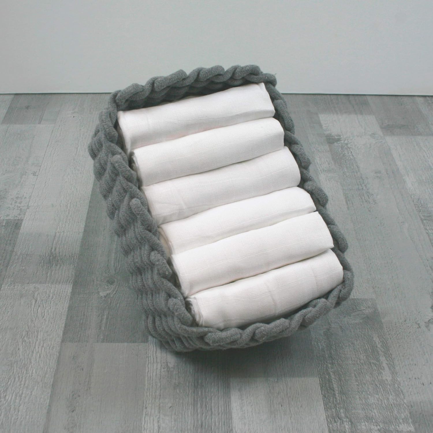 Detalle de MuslinZ 6-Pack Premium Bamboo-Muslin Squares 70x70cm – Newborn Burp Cloths