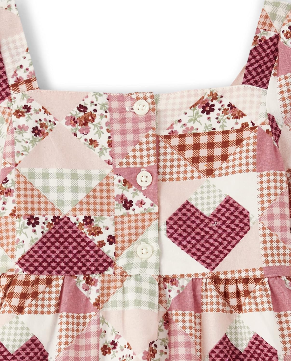 Detalle 2 de Gymboree Long Sleeve Tiered Dress in Cotton Twill with Patchwork Print