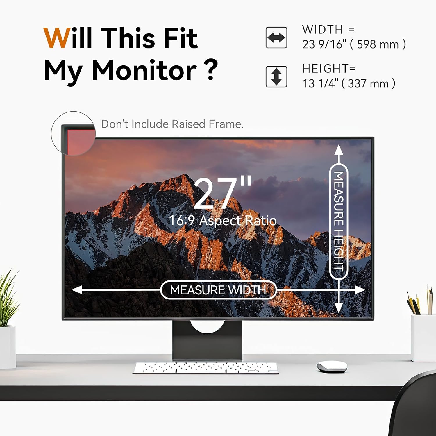 Thumbnail 4 de [2 Pack] 27-Inch Computer Privacy Screen (16:9) for Widescreen Monitors