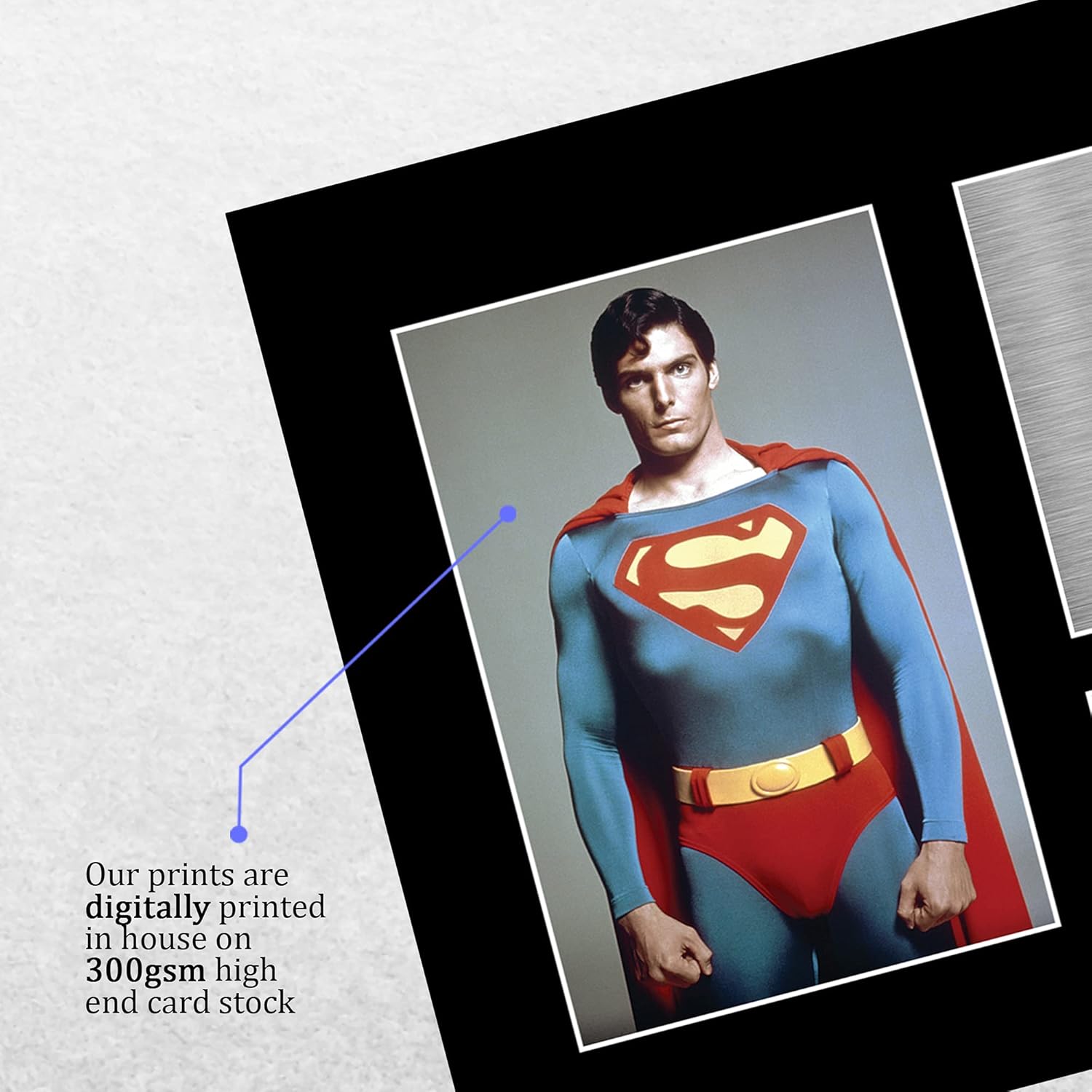 Thumbnail 3 de HWC Trading Christopher Reeve signed A4 Superman print photo display (unframed)