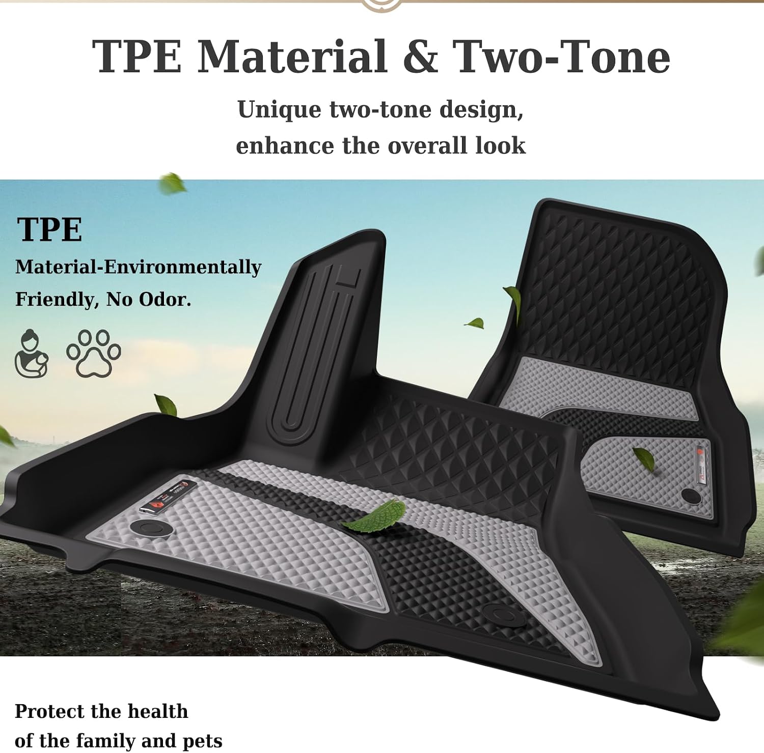Detalle 2 de Coverado Tesla Model 3 Floor Mats, TPE