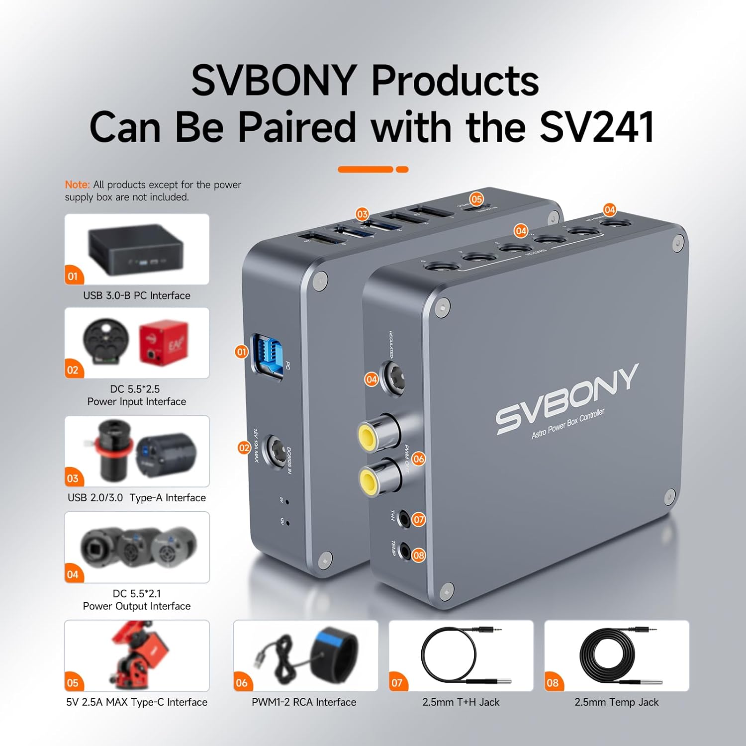 Detalle de Svbony SV241 PRO Power Management Box: All-in-One Stromversorgung für Deep-Sky-Astronomie