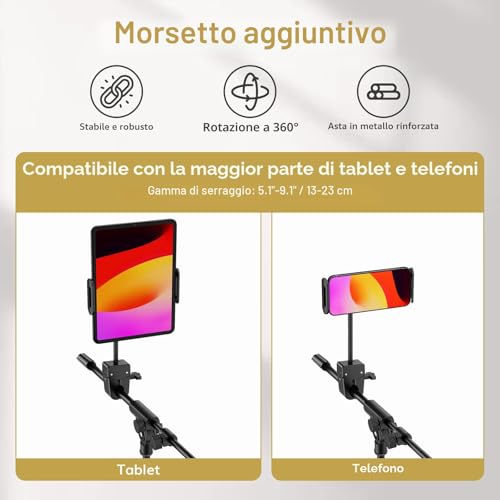 Thumbnail 2 de TONOR Supporto per Microfono T35 con Supporto per Tablet: versatilità e stabilità per palco e streaming