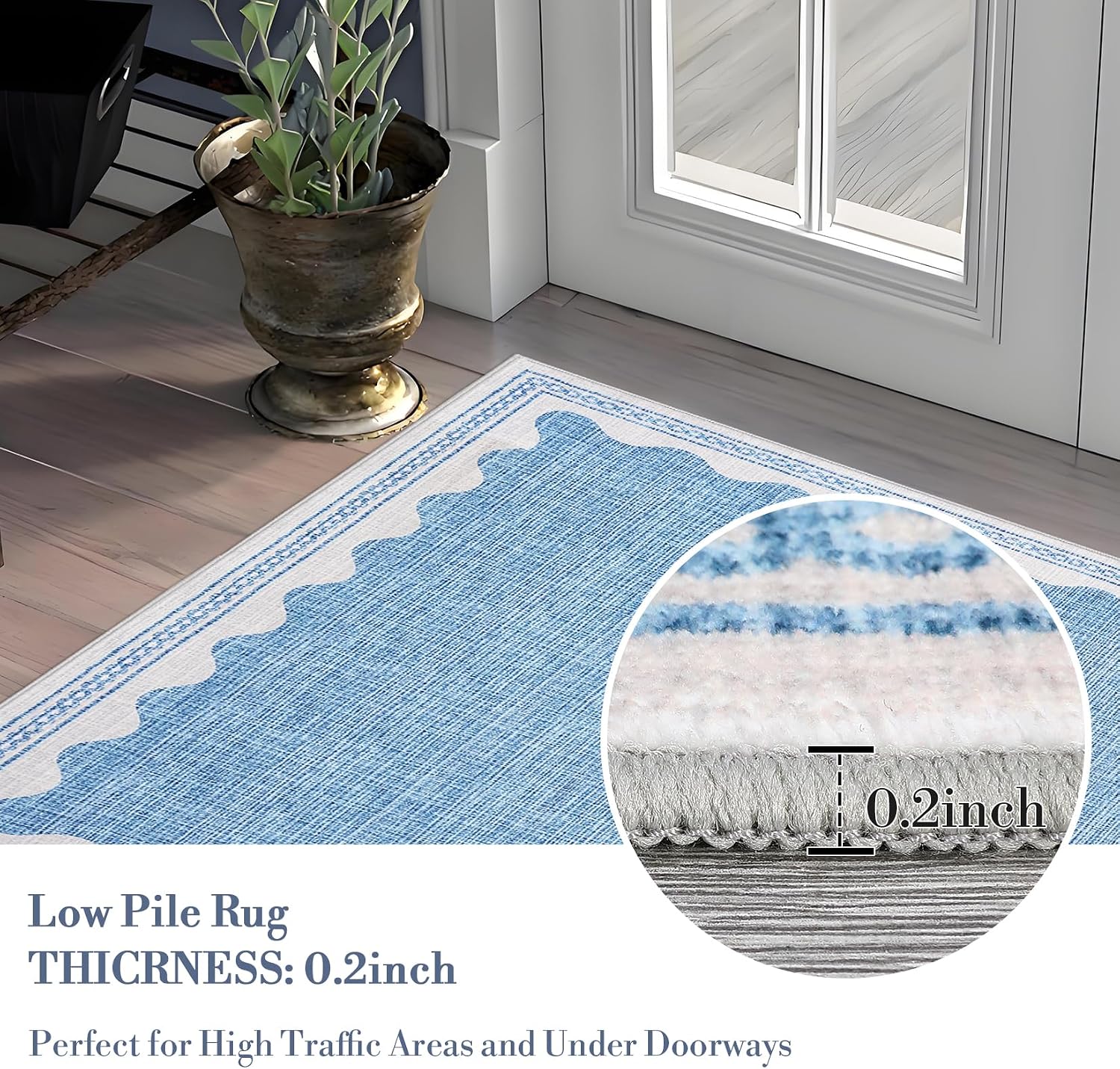 Thumbnail 5 de CAREMEE 2x6 Scalloped Blue Runner