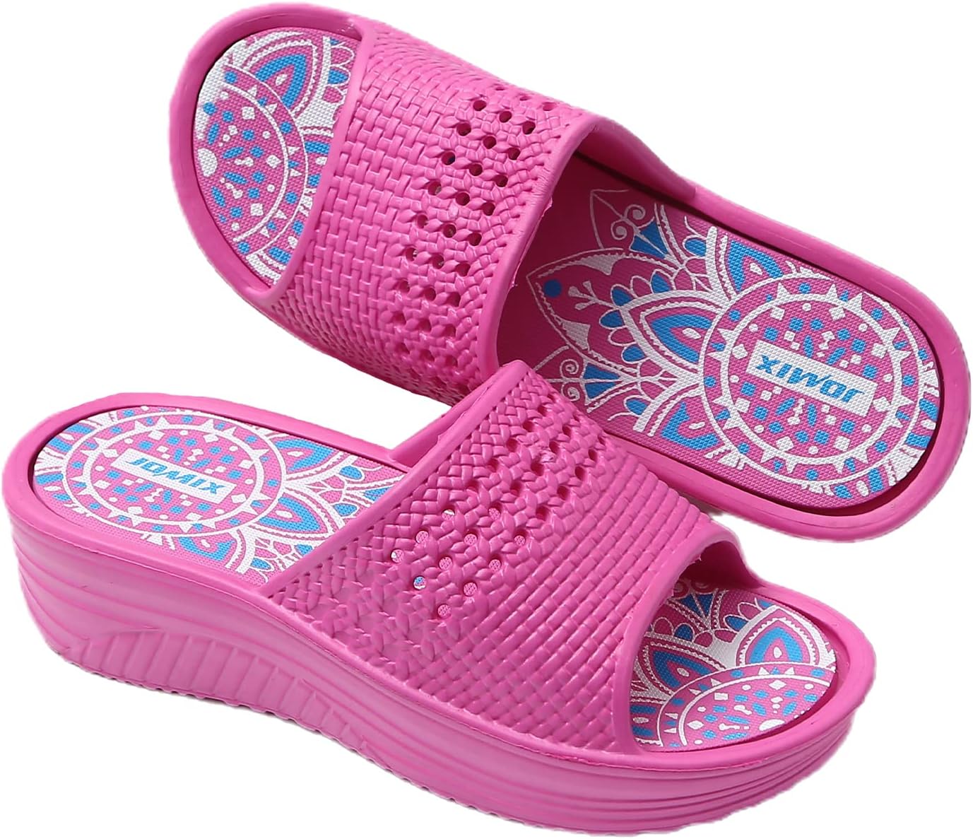 Detalle de JOMIX Ciabatte Donna Estive con Zeppa Comode in Gomma EVA – Mare e Piscina