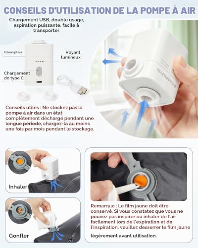 Thumbnail 6 de SZLX Sac à Dos Sous Vide Voyage 40x30x20 avec pompe — Bagage cabine pratique pour avion et ordinateur