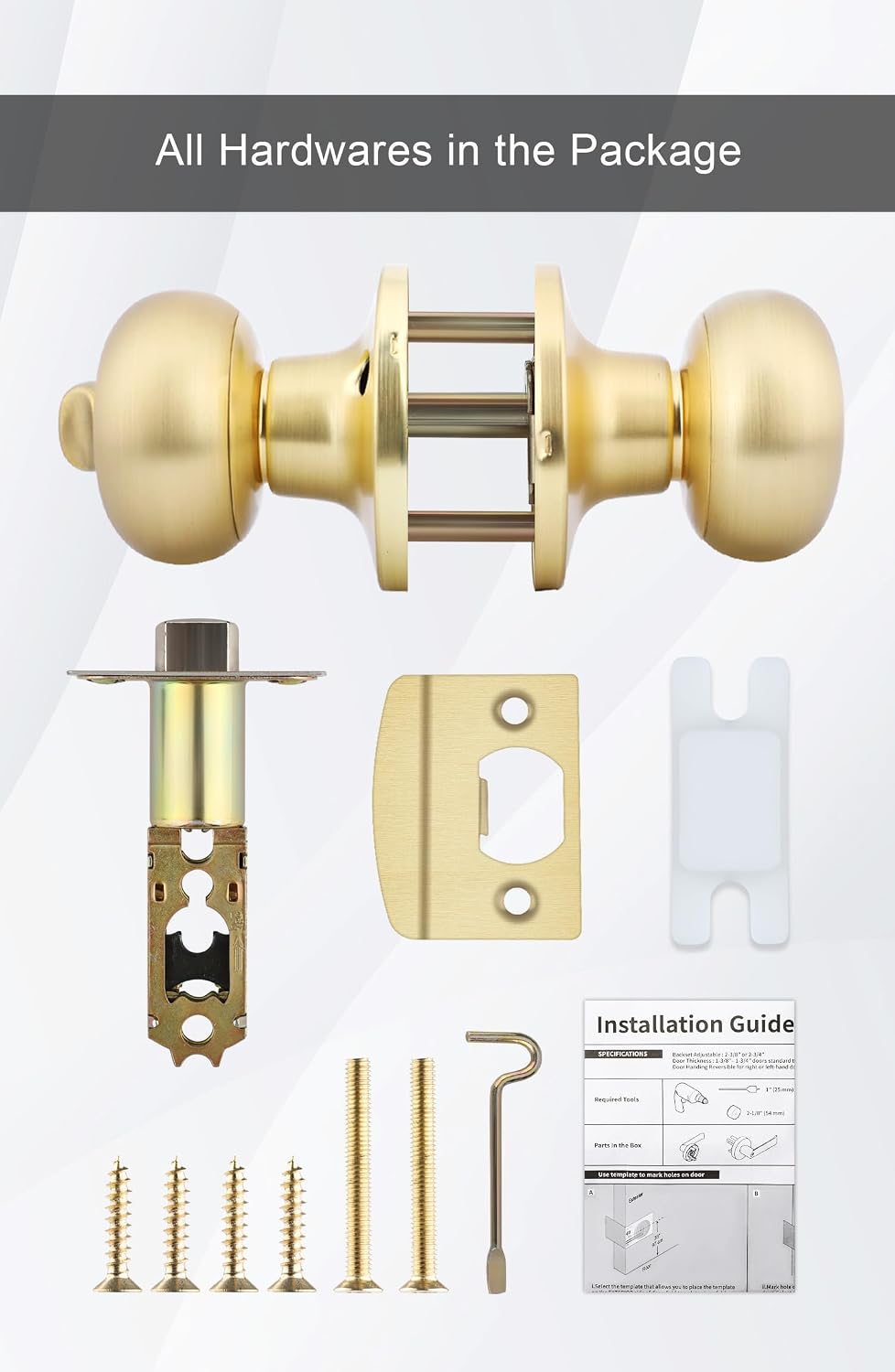 Thumbnail 6 de Goldenwarm Privacy Door Knobs, 6-Pack