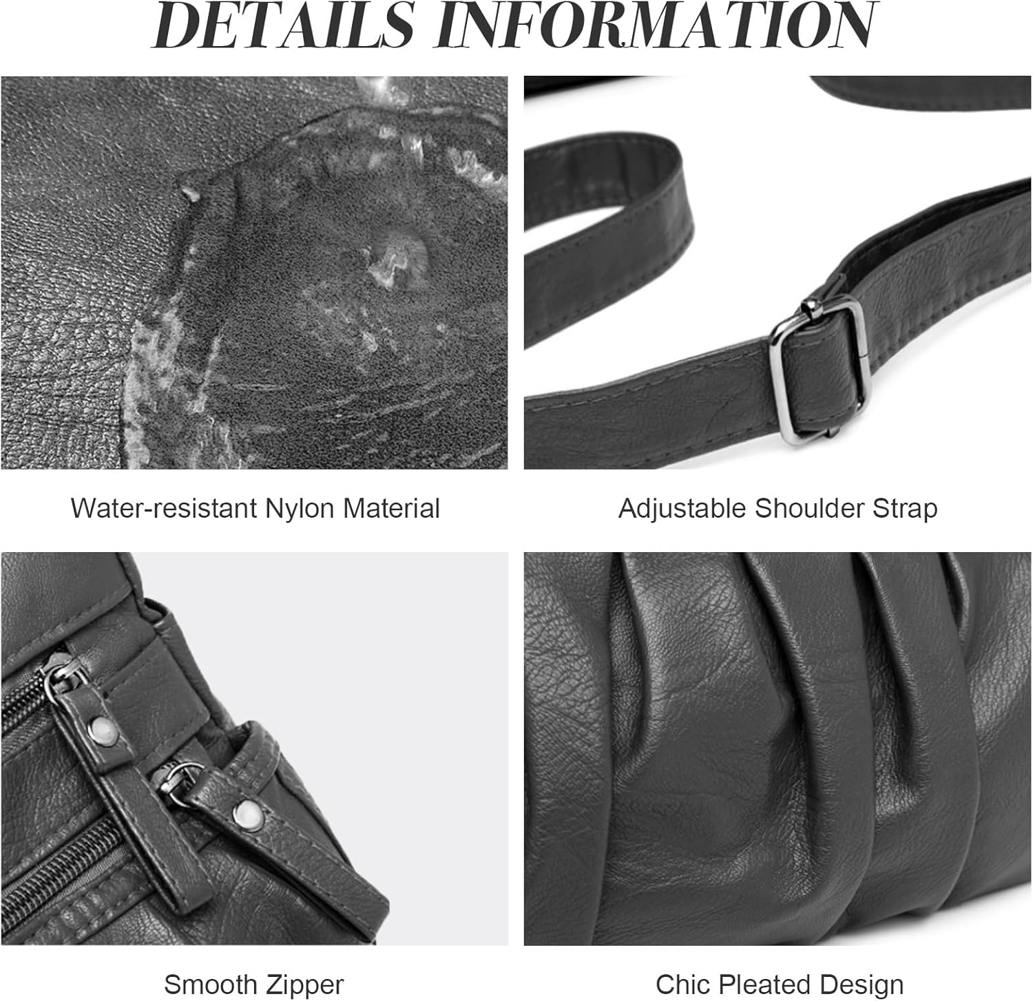 Thumbnail 4 de LassZone Soft Vegan Leather Handbag for Women – Multi Pocket Crossbody