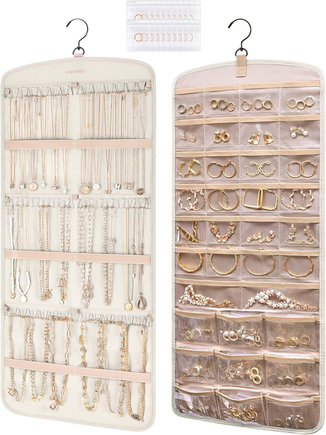 Detalle de BAGSMART Hanging Jewelry Organizer, Beige