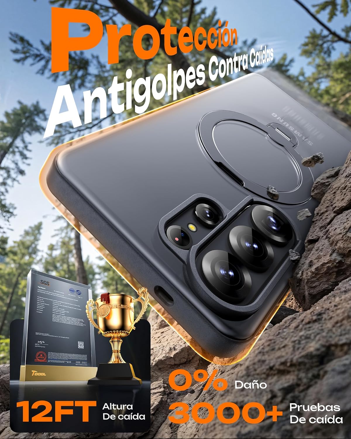 Thumbnail 6 de TOCOL Galaxy S26 Ultra Funda con soporte magnético
