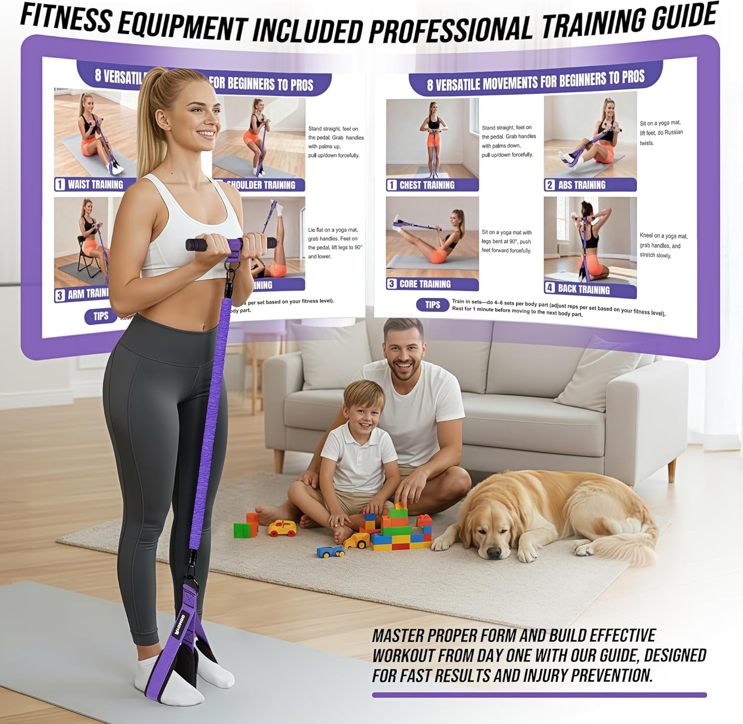 Thumbnail 6 de Ayombo Upgrade Pedal Resistance Band with Handle: All-in-One Full-Body Training Tool